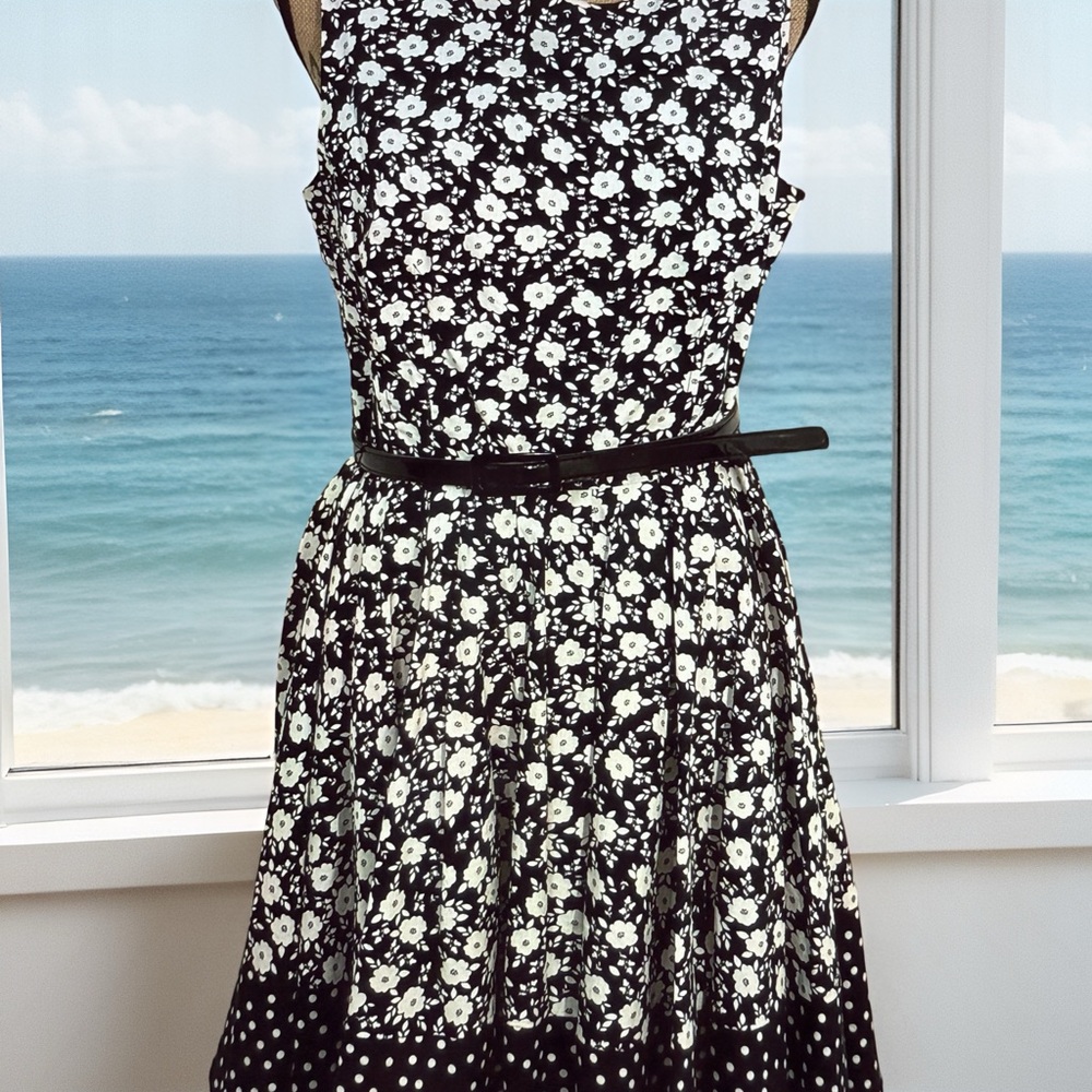 Lauren Conrad Black & White Floral Dress
